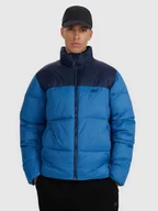 Kurtki i kamizelki sportowe męskie - Męska kurtka puchowa pikowana 4F 4FWAW25TDJAM601 - niebieska - miniaturka - grafika 1