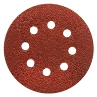 Materiały ścierne - Tarcza ścierna z otworami na rzep TS38R brązowa Ø125 mm 8 otworów elektrokorund P40 5 sztuk Küssner - miniaturka - grafika 1