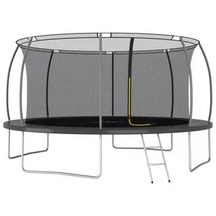 vidaXL, Trampolina z siatką wewnętrzną i akcesoriami, 15 FT/460 cm - Trampoliny - miniaturka - grafika 1