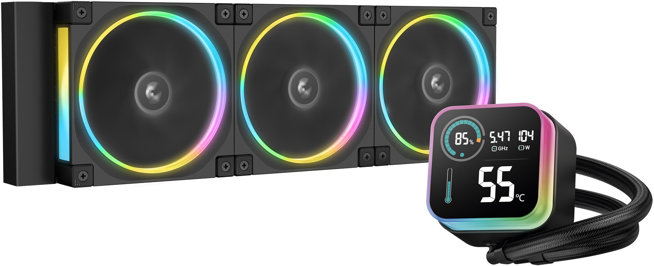 DeepCool LQ360 ULTRA ARGB Procesor Zestaw do chłodzenia płynami 12 cm Czarny R-LQ360-BKASMC-G-1