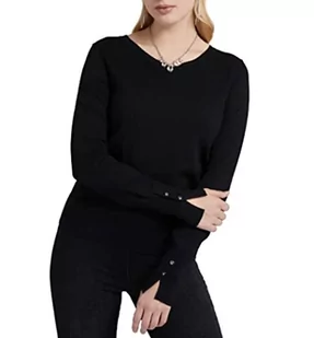 Guess Gena Vn Ls SWTR sweter damski, czarny, XS - Swetry damskie - miniaturka - grafika 1