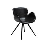 Krzesła - Czarne krzesło ze skóry ekologicznej DAN-FORM Denmark Gaia - miniaturka - grafika 1