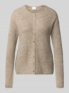 Swetry damskie - Kurtka z dzianiny z okrągłym dekoltem model ‘KAMARA’ - miniaturka - grafika 1