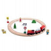 Pociągi dla dzieci - Drewniana Kolejka Tory Pociąg 20 Elementów Zoo - miniaturka - grafika 1