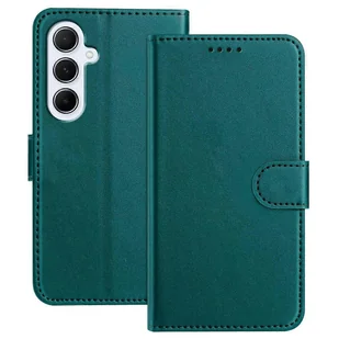 Do Samsung Galaxy A26 5G Skórzane etui Portfel Stojak Jednolity kolor Anti Drop Pokrowiec na telefon - zielony Wielobarwny Green - Portfele - miniaturka - grafika 1