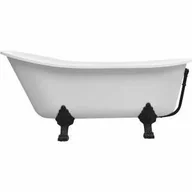 Wanny - Besco WAO-160+CZ OLAYA wanna wolnostojąca 160 x 68nogi czarne - miniaturka - grafika 1