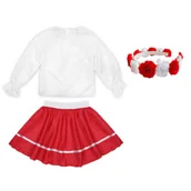 Dresy i komplety dla dziewczynek - ZESTAW NARODOWY BIAŁO-CZERWONY 116-128 3el - miniaturka - grafika 1