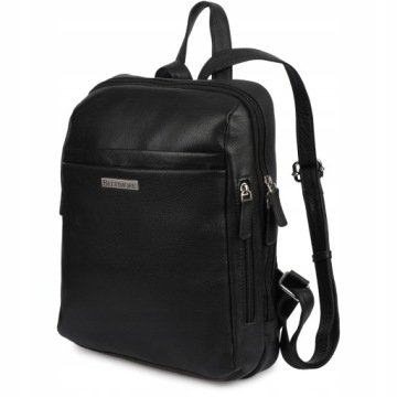 Efektowny plecak skórzany damski A4 duży Beltimore zorganizowany Premium