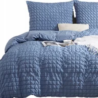 Pościel - Pościel marszczona CREASY 160x200 jednobarwna granatowa - miniaturka - grafika 1