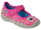 Kapcie damskie - Kapcie domowe baleriny dziecięce dziewczęce na rzepy Befado 109N250-20 - miniaturka - grafika 1