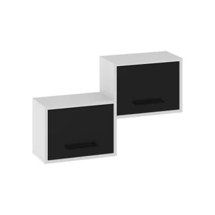 Szafka Wisząca 2D BOS-08 Boss MebloCross Czarny Mat / Dąb Artisan - Szafki do salonu - miniaturka - grafika 1