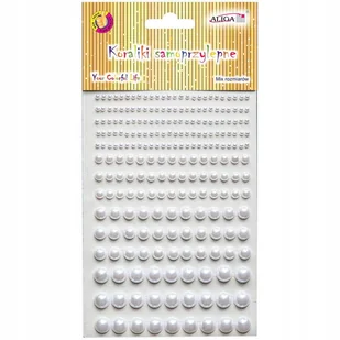 DŻETY SAMOPRZYLEPNE KRYSZTAŁKI 3mm/6mm/8mm/10mm KULECZKI BIAŁE PERŁOWE - Zabawki kreatywne - miniaturka - grafika 1