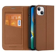 Etui i futerały do telefonów - Dux Ducis Skin X2 etui do iPhone 14 Plus pokrowiec z magnetyczną klapką brązowy - miniaturka - grafika 1