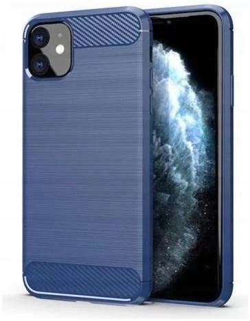 Hurtel Carbon Case elastyczne etui pokrowiec iPhone 11 Pro niebieski - Niebieski