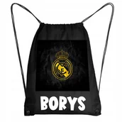 Plecaki worki - Worek Szkolny Workoplecak WF Do Przedszkola Szkoły REAL MADRYT + Imię 9 - miniaturka - grafika 1