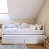 Łóżka dla dzieci i młodzieży - Łóżko rustykalne podwójne 90x200 bella z szufladami - miniaturka - grafika 1