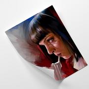 Plakaty - Plakat FEEBY Uma Thurman Pulp Fiction - Dmitry Belov 60x90 - miniaturka - grafika 1