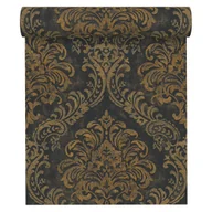 Tapety - Tapeta Ornament Metropolitan Stories 391123 czarno-złota winylowa na flizelinie - miniaturka - grafika 1