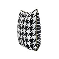 Poduszki dekoracyjne - Poduszka Chic Obsession no.2 biało-czarna+złota obszywka 45 x 45 cm - miniaturka - grafika 1