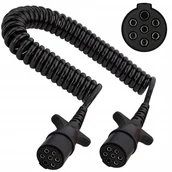 Akcesoria do przyczep i kamperów - Przewód Spiralny Do Naczepy Wtyczka 7 Pin Typ N 4M - miniaturka - grafika 1