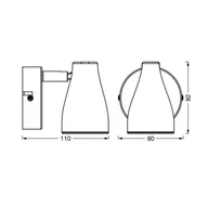 Lampy sufitowe - LEDVANCE Pear spot LED GU10 1-pkt. biały - miniaturka - grafika 1