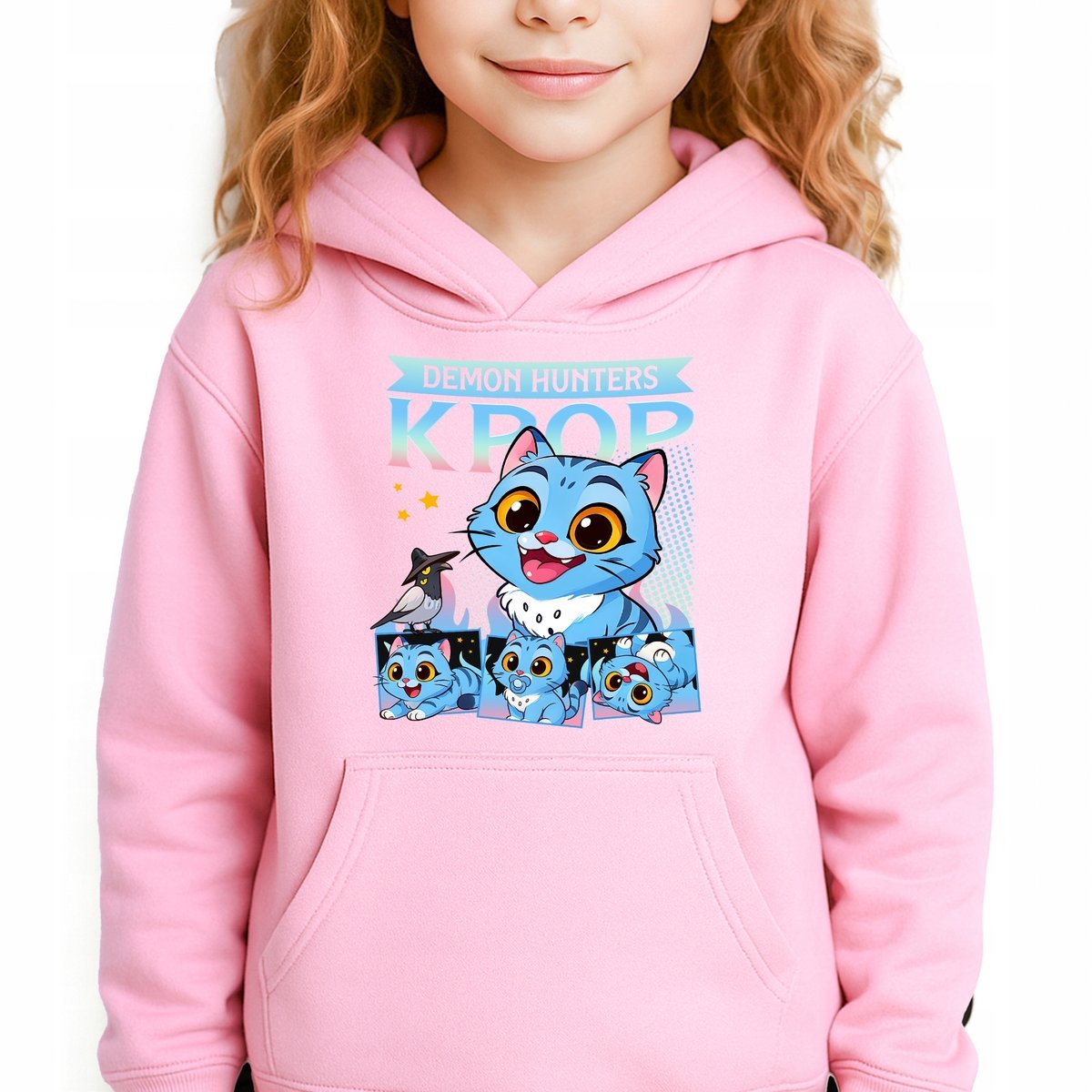 Bluza Dziecięca Różowa Z Kapturem KPOP TIGER Muzyka Bajka Kpop Wz - 152 cm