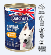 Butchers Natural&Healthy kurczak z ryżem(pasztet) 390g 40133-uniw