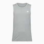 Koszulki sportowe męskie - Koszulka męska New Balance Sport Tank salte grey - miniaturka - grafika 1