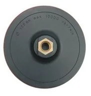 Materiały ścierne - Vorel TARCZA GUMOWA Z RZEPEM DO SZLIFIERKI KĄTOWEJ 125mm 08315 - miniaturka - grafika 1