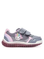 Buty dla dziewczynek - Geox Sneakersy B Lightyloo B5661A 002AS C1006 Szary - miniaturka - grafika 1