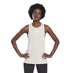 Reebok Damski tank top Lm Burnout biały Alabas XXS GE6064 - Koszulki i topy damskie - miniaturka - grafika 1