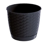 Donice - Prosperplast Doniczka Ratolla Round DRLO250 antracyt - miniaturka - grafika 1