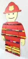 Szafy i szafki dla dzieci - naSciane Półka regał na klocki ludziki FIGURKI strażak XL - miniaturka - grafika 1
