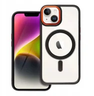 Etui i futerały do telefonów - Futerał COLOR EDGE MAG COVER kompatybilny z MagSafe do IPHONE 14 czarno złoty - miniaturka - grafika 1