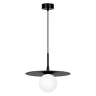 Lampy sufitowe - Czarna lampa wisząca z kloszem, regulowana tarcza K-5371 z serii SANTE - miniaturka - grafika 1