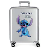 Walizki - Disney 100 Stitch Walizka kabiny Szary 40x55x20 cms Twarde ABS Zamknięcie TSA Wbudowany 38,4l 2 kg 4 koła Podwójne Bagaż Ręczny, Szary, Talla única, Walizka kabinowa - miniaturka - grafika 1