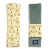 Akcesoria do fotelików - LA MILLOU OCHRANIACZE NA PASY - BEEBEE - KHAKI VELVET - miniaturka - grafika 1