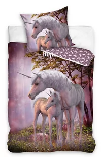 POŚCIEL 160x200 KOŃ KONIE KONIK MŁODZIEŻOWA BAWEŁNA JEDNOROŻEC UNICORN - Pościel dla dzieci - miniaturka - grafika 1