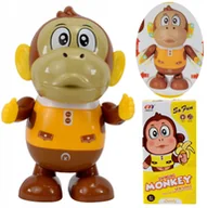 Zabawki interaktywne dla dzieci - INTERAKTYWNA ZABAWKA ŚPIEWAJĄCA, TAŃCZĄCA MAŁPA ZABAWKA MAŁPKA - miniaturka - grafika 1