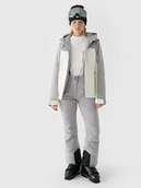 Kurtki narciarskie - Kurtka narciarska membrana 5000 damska 4F 4FWAW24TTJAF572-27S Szary - miniaturka - grafika 1