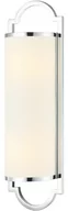 Lampy ścienne - KINKIET LIBERO PARETTE CROMO srebrna oprawa biały klosz styl glamour - miniaturka - grafika 1
