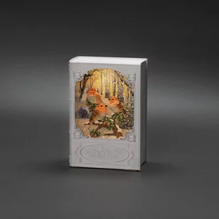 Dekoracja stołowa LED latarnia książka z ptakami - Ozdoby bożonarodzeniowe - miniaturka - grafika 1