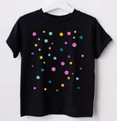 Koszulki dla dziewczynek - Koszulka w kolorowe kropki - WZÓR KOLOROWE KROPKI4 - miniaturka - grafika 1