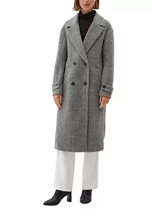 s.Oliver BLACK LABEL Płaszcz damski z długim rękawem, Szary, 40 - Płaszcze damskie - miniaturka - grafika 1