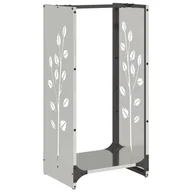 Wózki magazynowe - vidaXL Stojak na drewno opałowe 40x30x80 cm Stal nierdzewna - miniaturka - grafika 1
