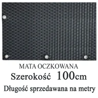 Parawany - Mata,osłona balkonowa OCZKOWANA z technorattanu, kolor stalowy, szerokość 1,00 m - miniaturka - grafika 1