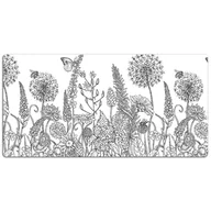 Podkładki na biurko - Mata ochronna na biurko Szkice kwiatów 120x60 cm - miniaturka - grafika 1