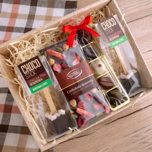 Zestaw prezentowy - choco sticki, czekolada, pralinki - Zestawy upominkowe - miniaturka - grafika 1