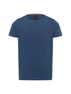 Koszulki męskie - Tommy Hilfiger T-shirt męski Mężczyźni Dżersej niebieski jednolity, S - miniaturka - grafika 1