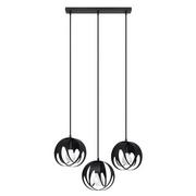 Lampy sufitowe - Czarna stalowa lampa wisząca nad stół w stylu loft - A190-Hoxa - miniaturka - grafika 1
